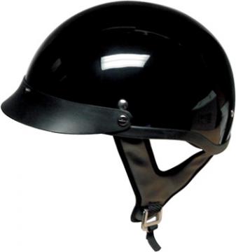 DOT GLOSS BLACK MOTORCYCLE HALF HELMET BEANIE HELMETS